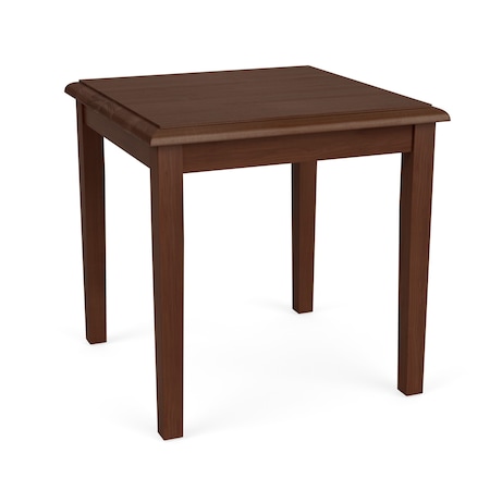 Lesro Lenox End Table, 20 in W, 20 in L, 20 in H, Walnut LW0620